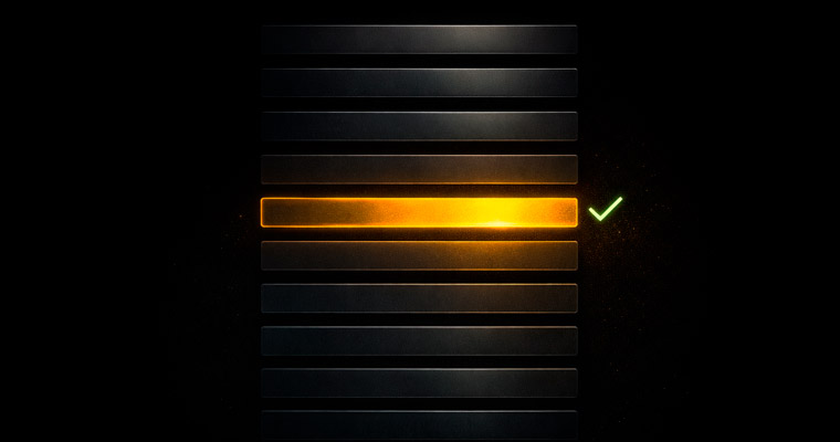Stack of ten system components — nine unchanged in gray, one payout coefficient highlighted in gold — showing zero edge as a single surgical change