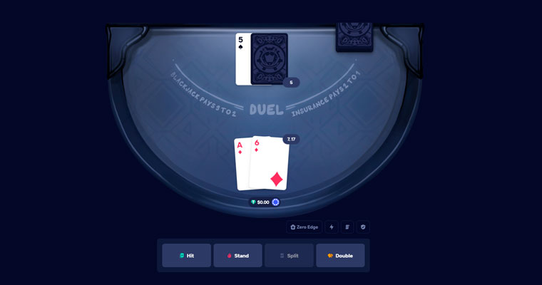 Blackjack at duel casino