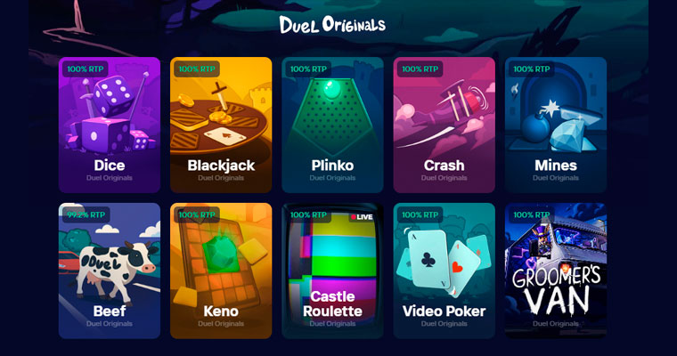 Duel Originals game selection