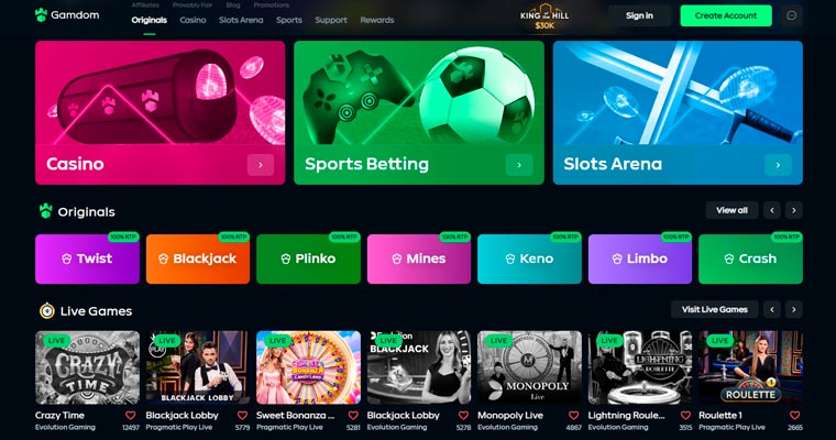 Gamdom casino review