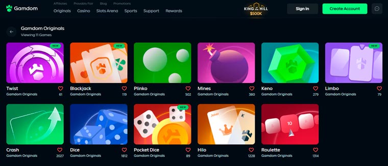 Gamdom originals review